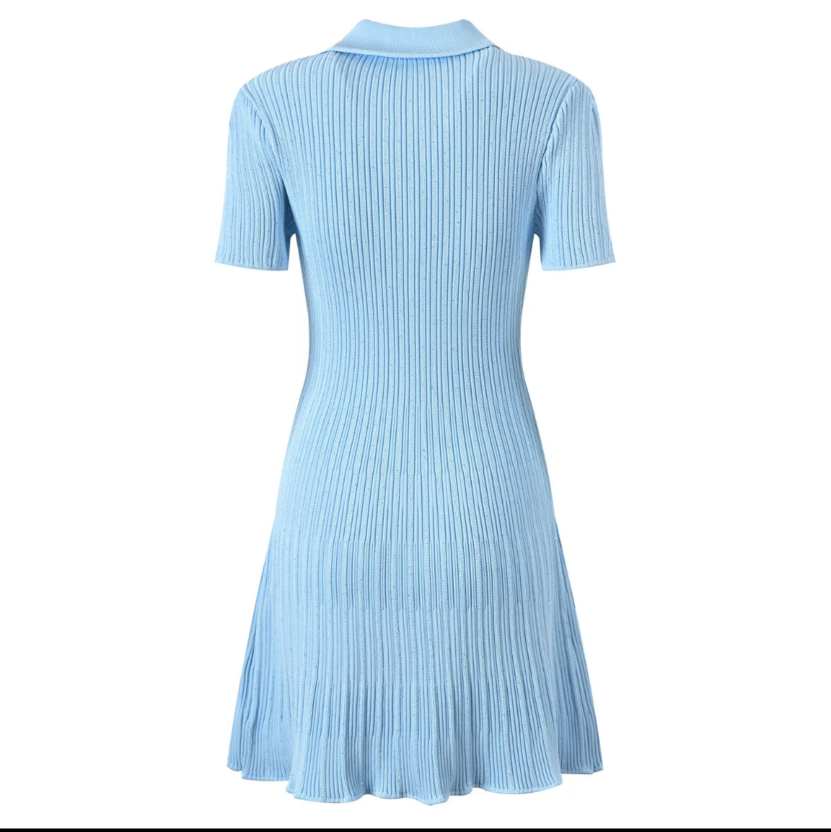 Spring Retro Elegant Women's Lapel Short Sleeve Fabric Sequins Tight Dress Ruffle Solid design