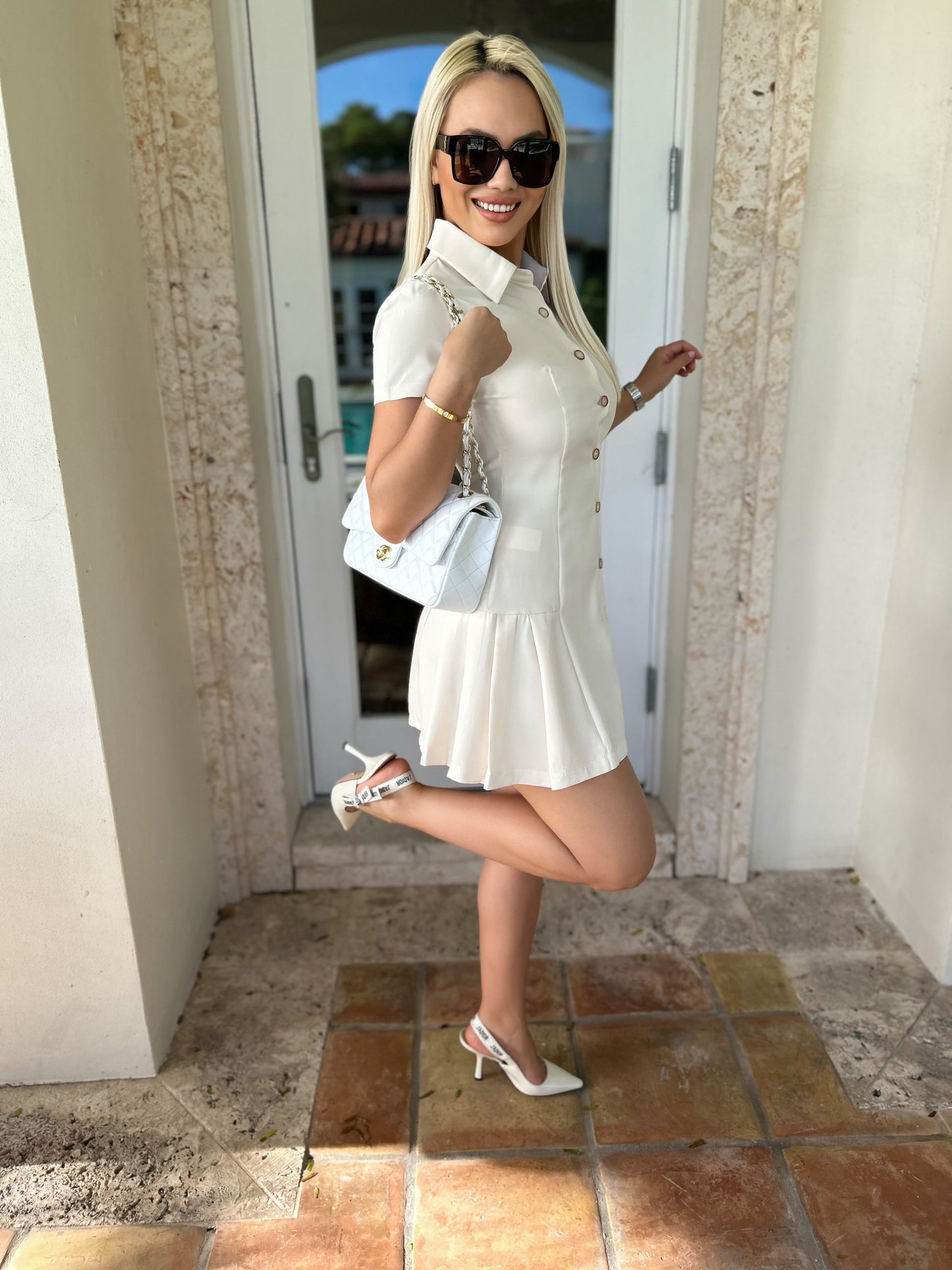 Mini dress fashion shirt style French niche for women European and American style