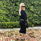 Autumn/Winter dress and two-piece sweater with V-neck jacket + knitted vest office dress lady knitted sets women