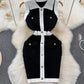 Women's dress wrapped in the hip knitted with small French fragrance tight