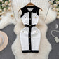 Women's dress wrapped in the hip knitted with small French fragrance tight
