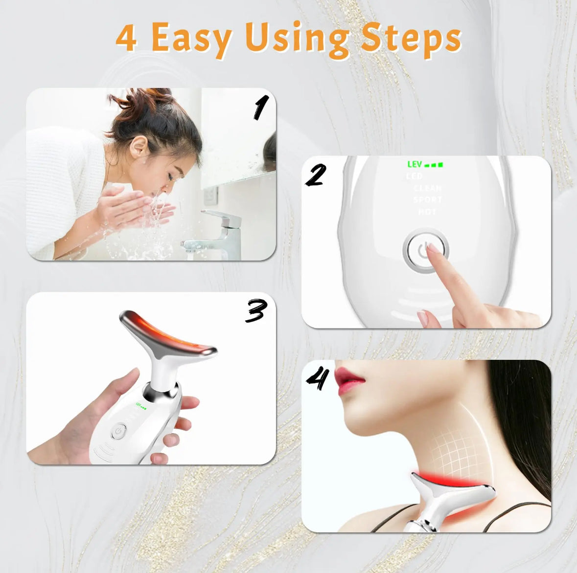 7 in 1 Face Lift Device Portable Face Massager Face and Neck Beauty Device Multifunctional Skin Care Tools for Home use